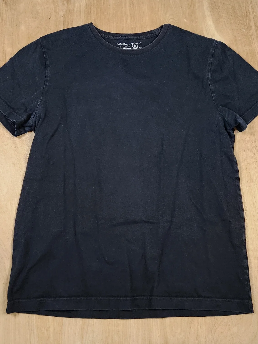 Banana Republic Authentic Tee Men's Black Supima Cotton Crewneck T-Shirt Size L
